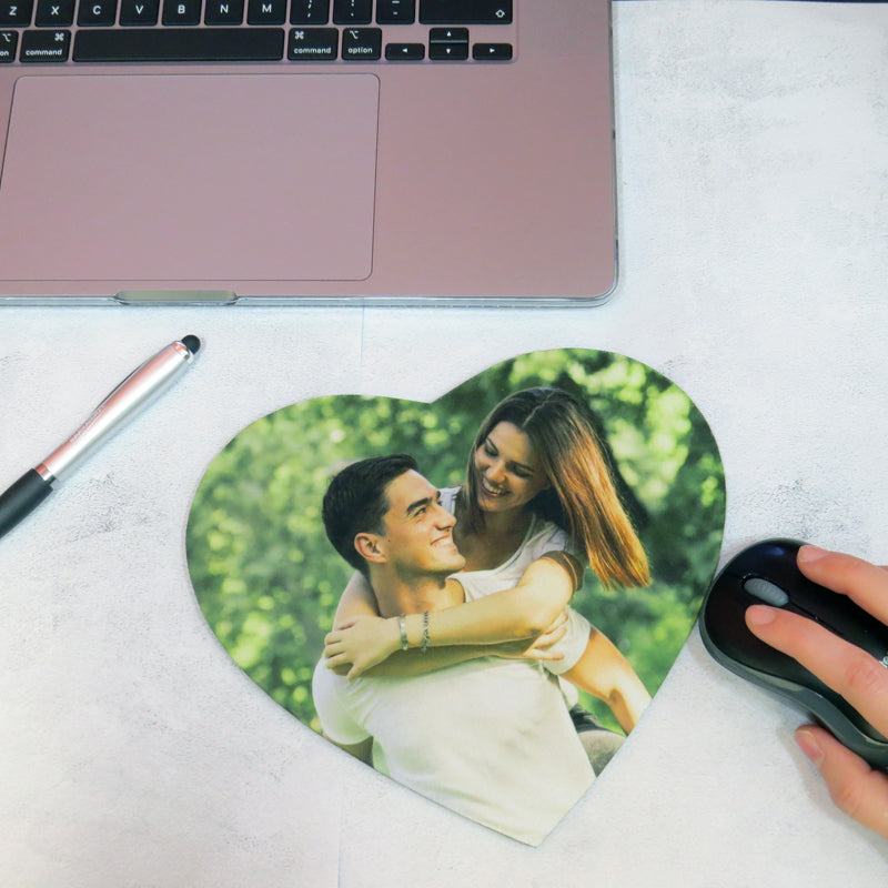 Alfombrilla de ratón forma Corazón personalizada con fotos