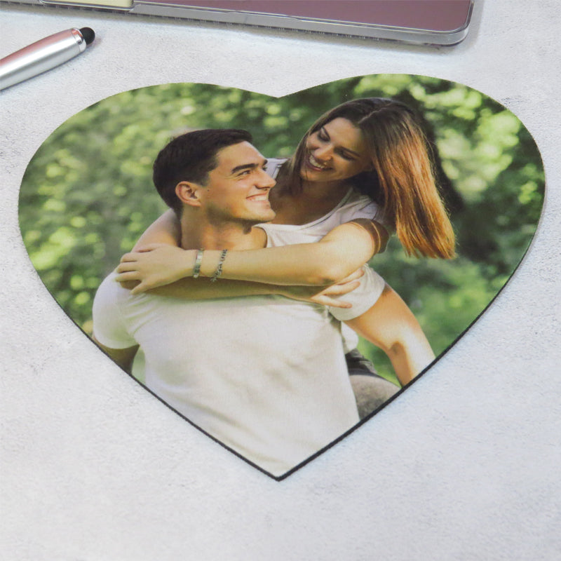Alfombrilla de ratón forma Corazón personalizada con fotos