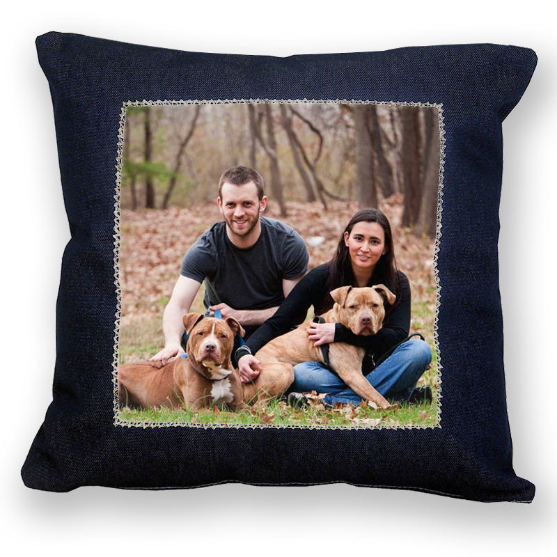 Cojín vaquero personalizado con foto